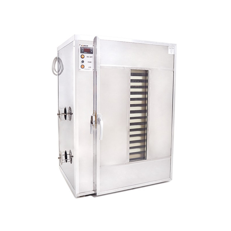 20 shelves Pollen dryer and warming cabinet - Stainless steal, Wooden frame shelves