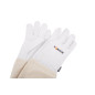 Leather gloves for beekeeping - white