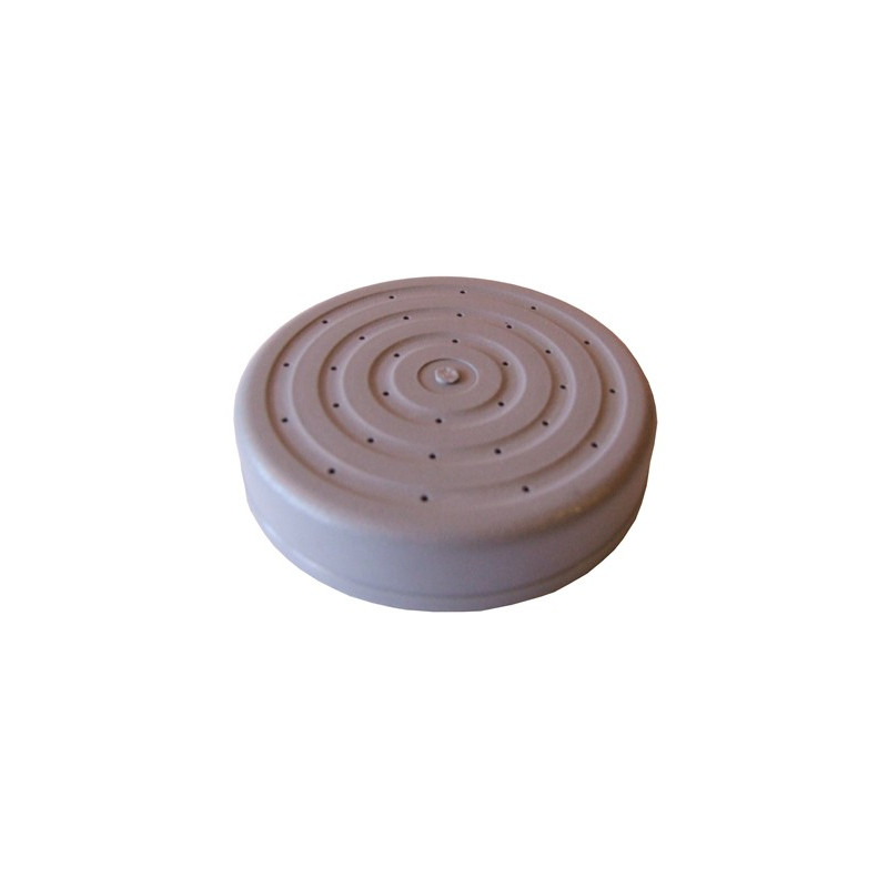Plastic cap with holes for feeding