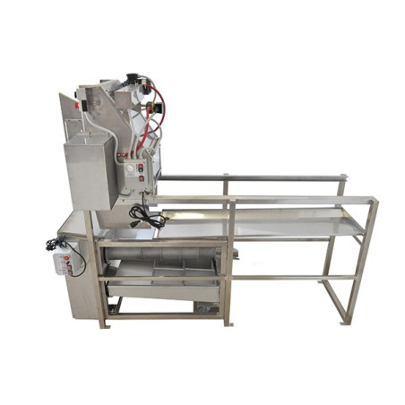 Automatic uncapping line with hot water heating system + 2 m-long frames rack with wax press 200kg/H